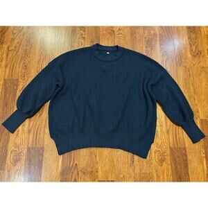 Unbranded Women’s Relaxed Fit Crew Neck Pullover Sweater – Blue – Size XL